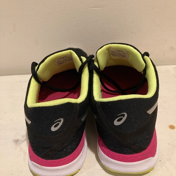 ASICS T583N.9920 33-FA Women's Sz 10 Onyx/Hot Pink Mesh/Synthetic Running Shoes - Picture 4 of 9